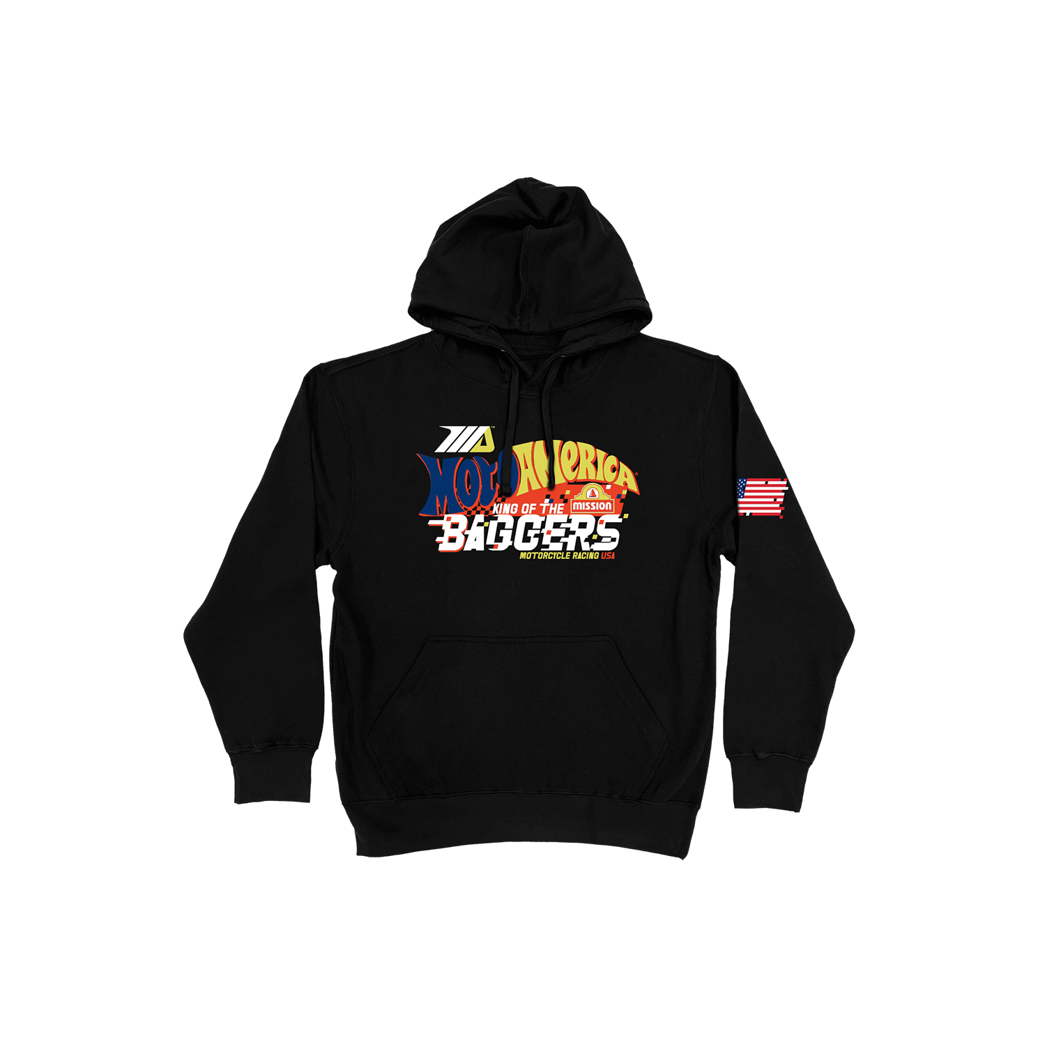 Bagger Pixel Hoodie, Black MotoAmerica®