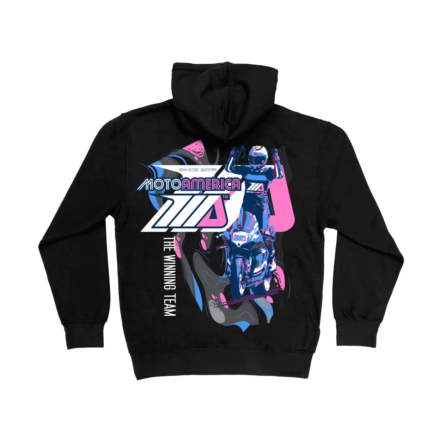 Retro Slick, Black Hoodie MotoAmerica®