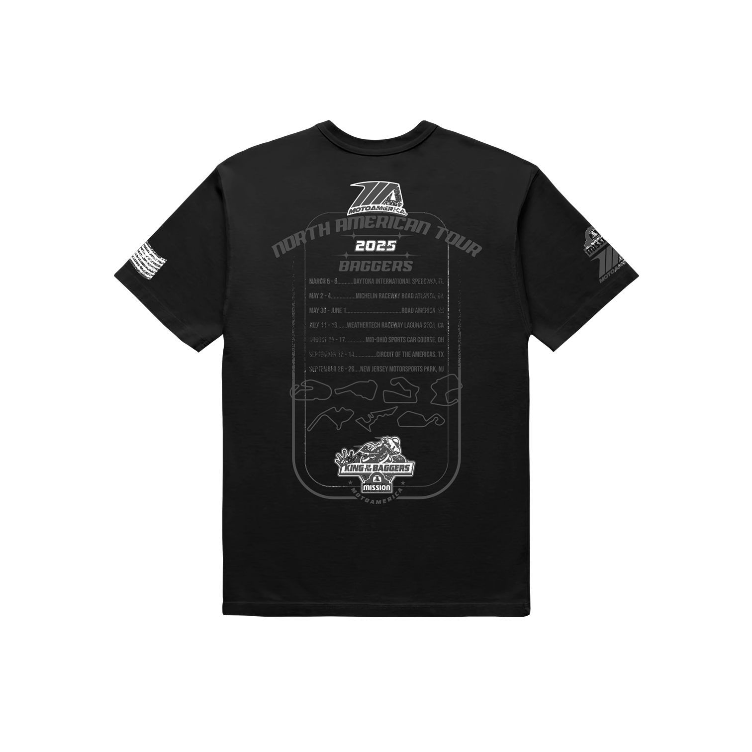 Bagger Tour Tee Black, MotoAmerica®