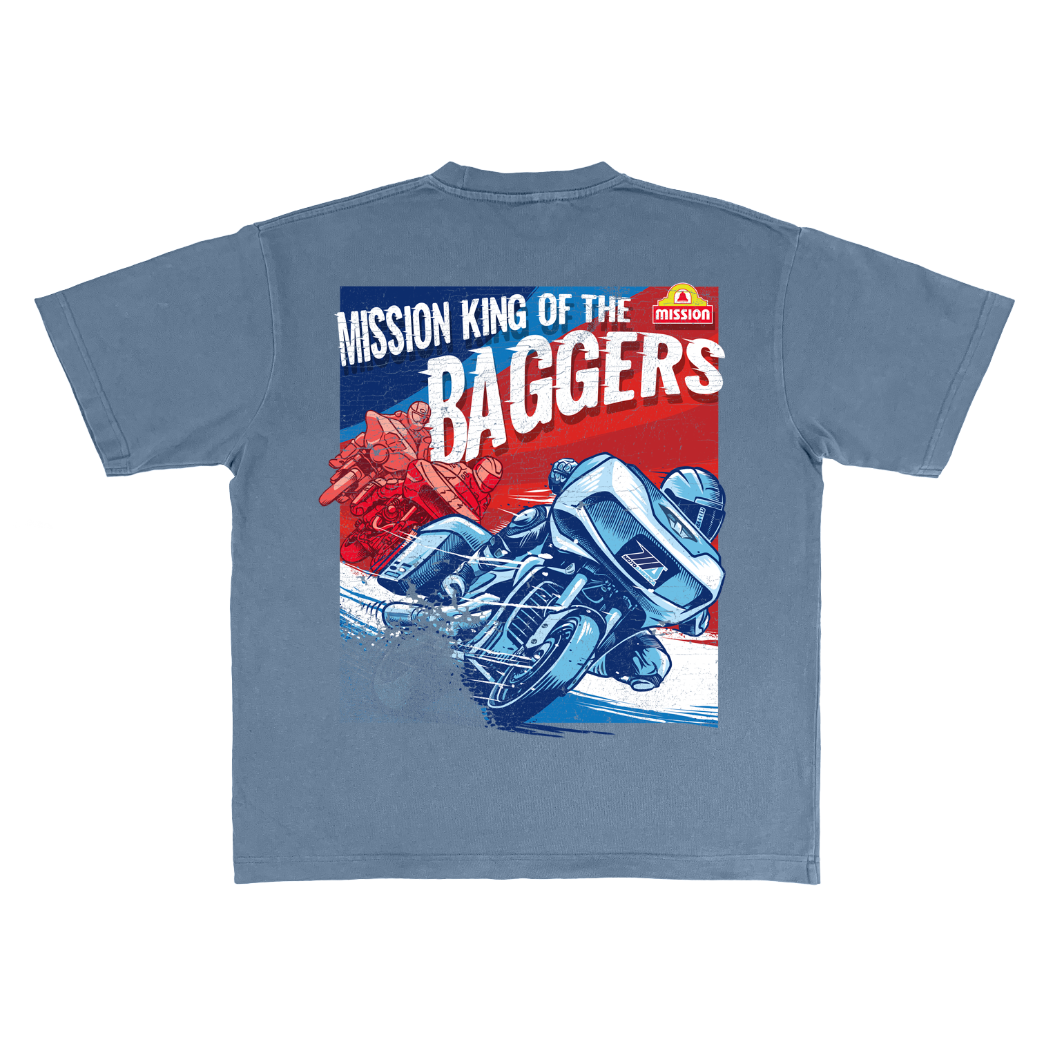 Retro Bagger Poster, Heavy Boxy Tee MotoAmerica®