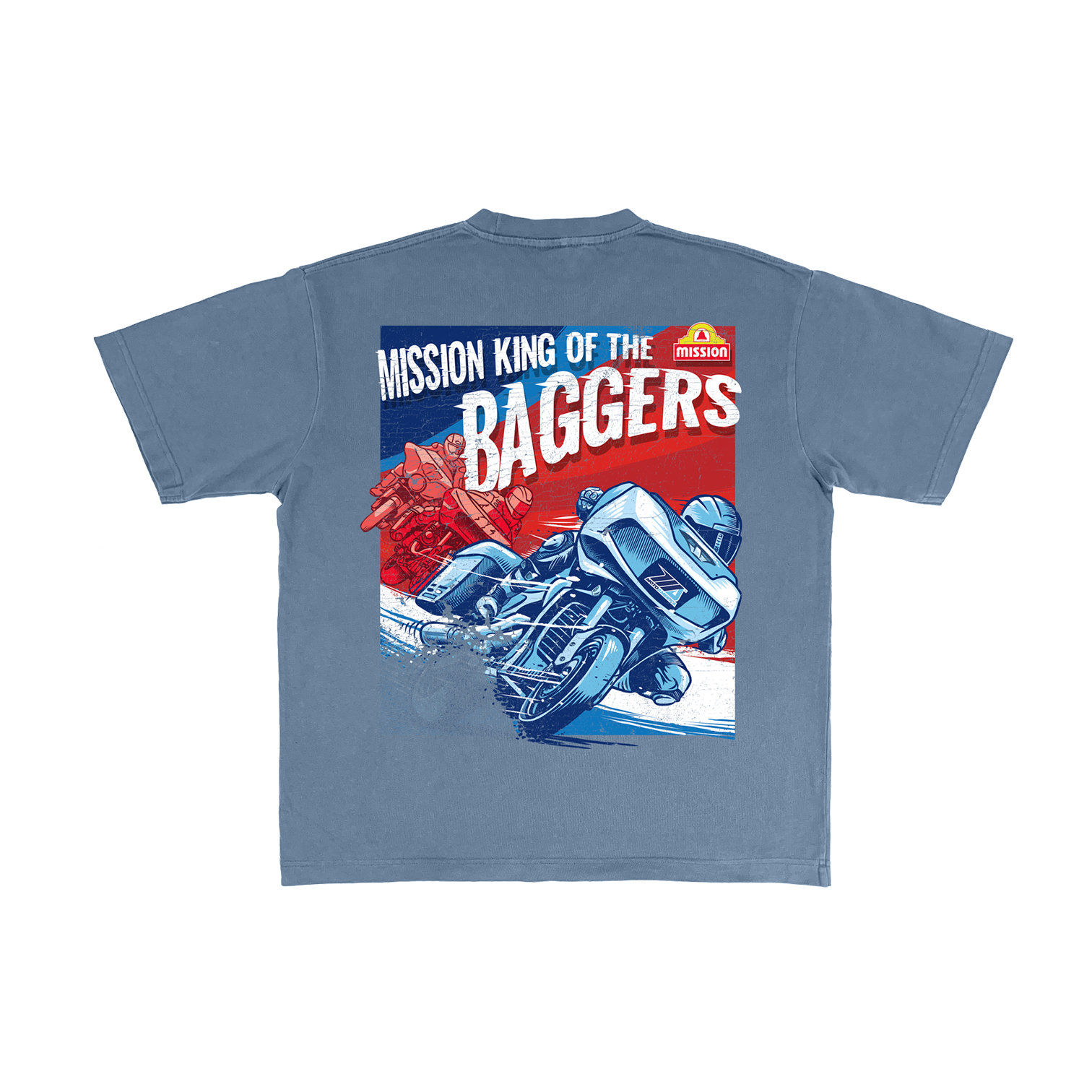 Retro Bagger Poster, Heavy Boxy Tee MotoAmerica®