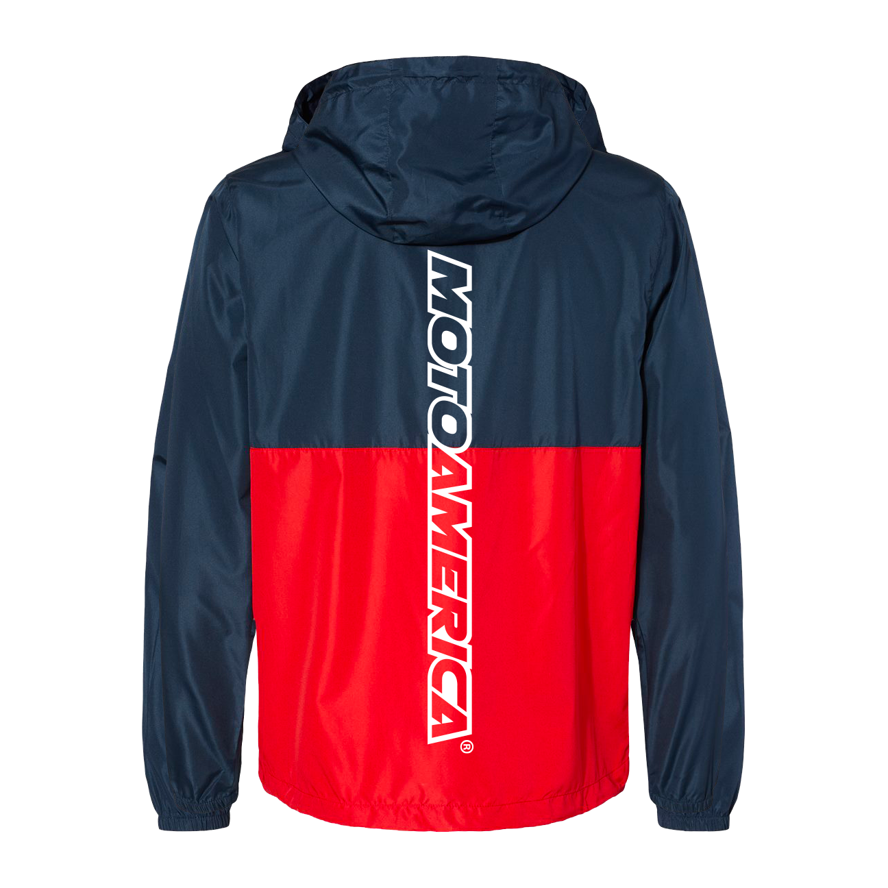 AMERICAN, Navy/Red Quarter-Zip Windbreaker MotoAmerica®