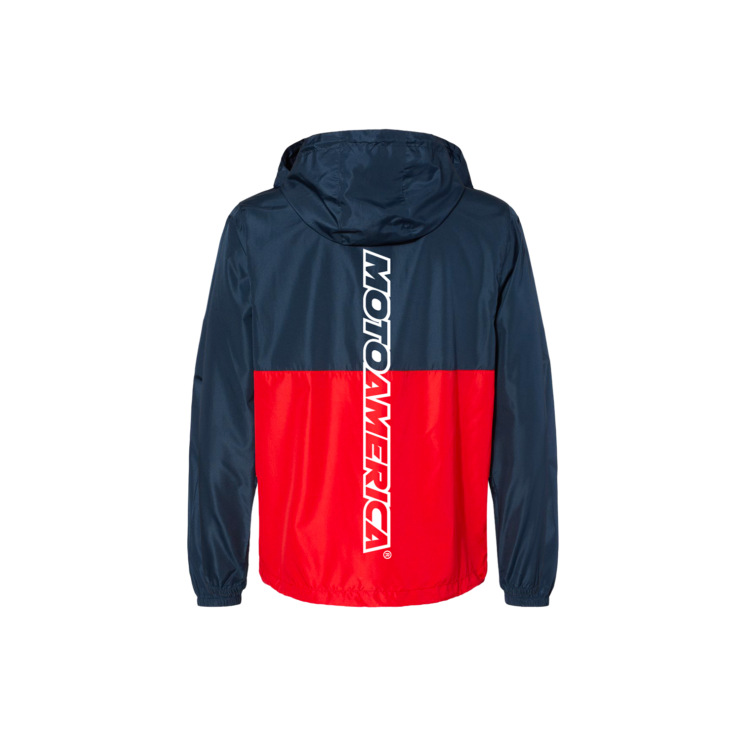 AMERICAN, Navy/Red Quarter-Zip Windbreaker MotoAmerica®