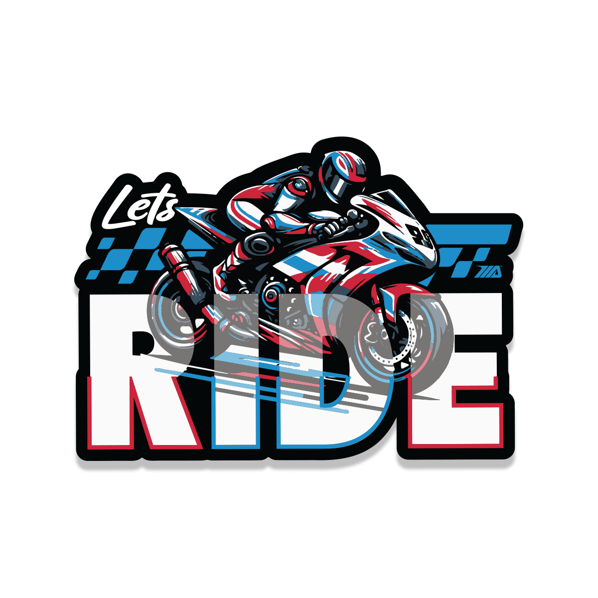 Lets Ride Sticker