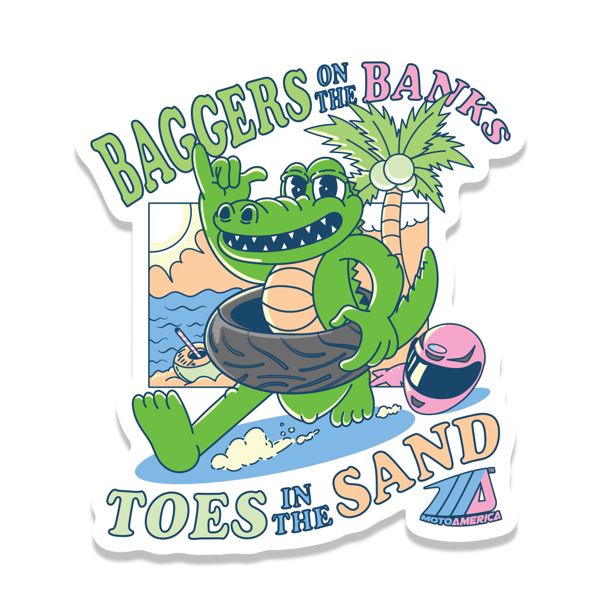 Toes in the Sand Sticker
