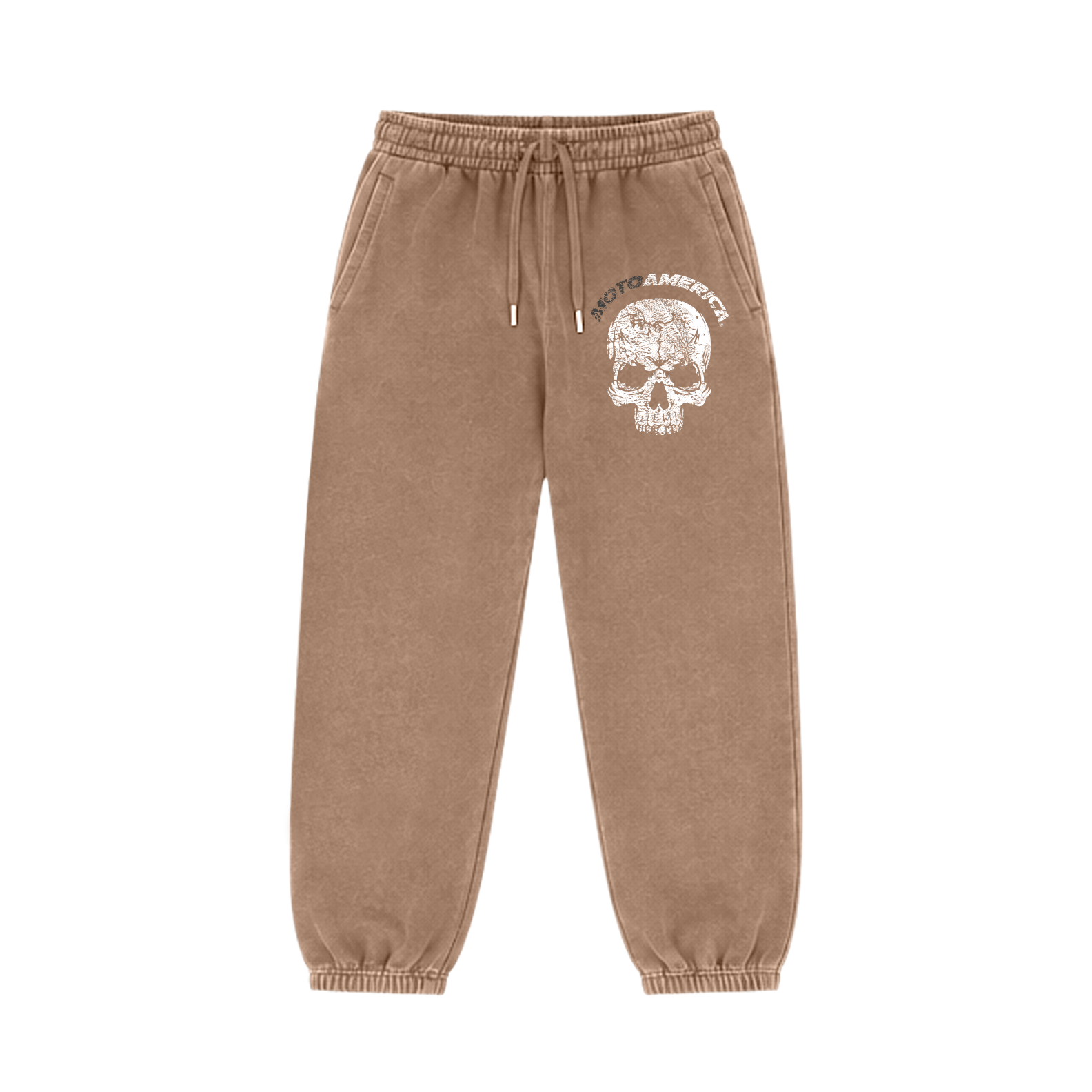 LIVE FREE RIDE HARD Heavy Faded Brown Sweat Pants MotoAmerica®