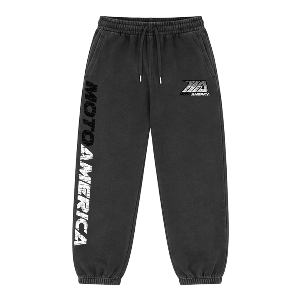 Toned, Heavy Faded Black Sweat Pants MotoAmerica®