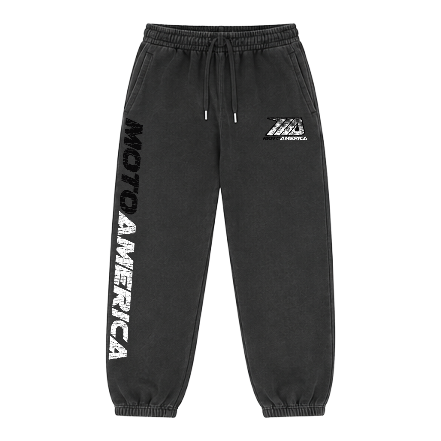 Toned, Heavy Faded Black Sweat Pants MotoAmerica®
