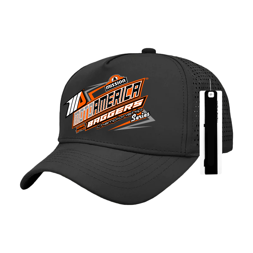 BAGGERS Championship, Black Perforated Snapback, MotoAmerica®