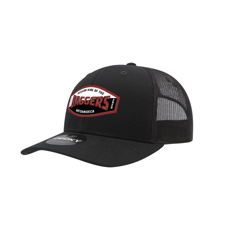 Baggers 6 panel Structured Trucker, Black MotoAmerica®