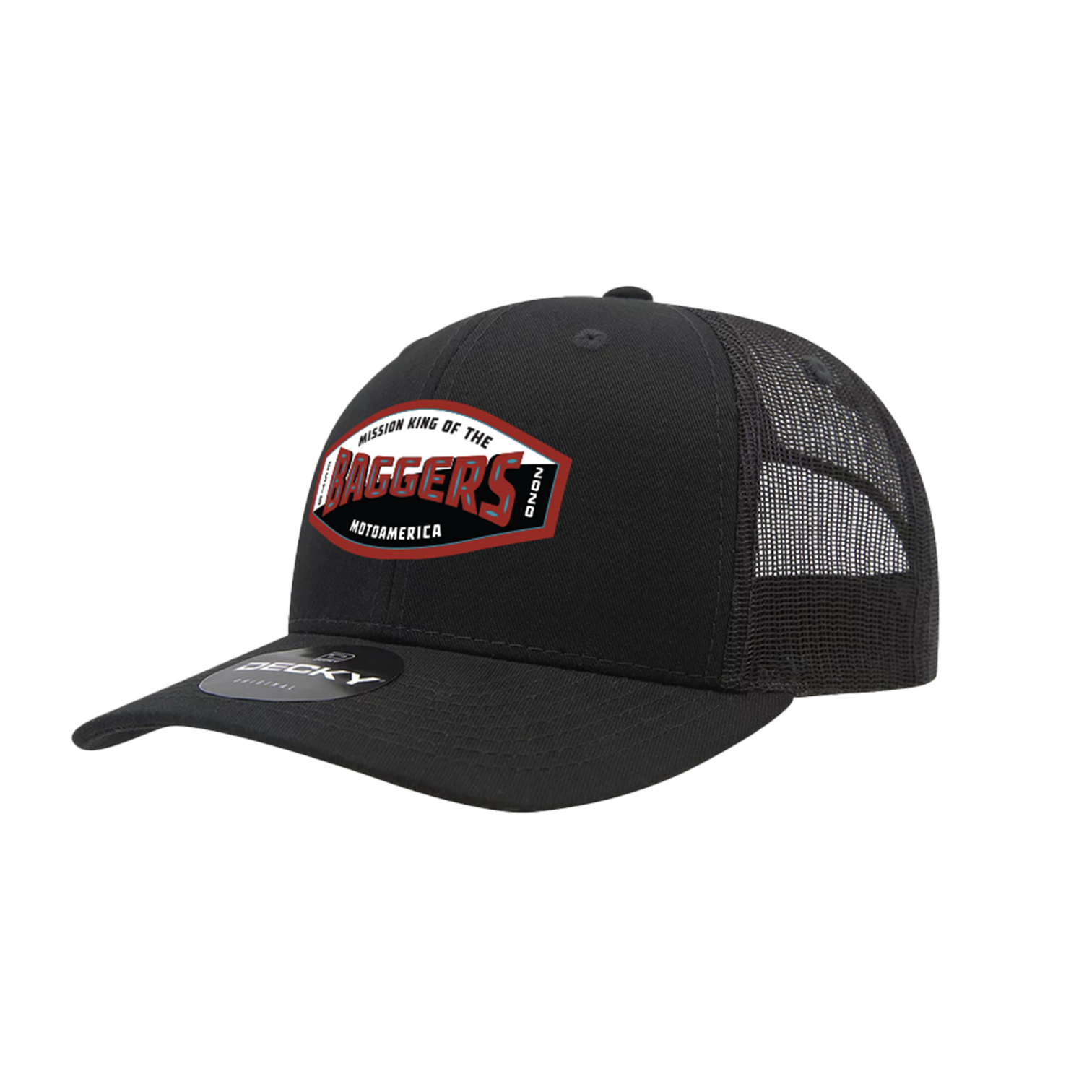 Baggers 6 panel Structured Trucker, Black MotoAmerica®