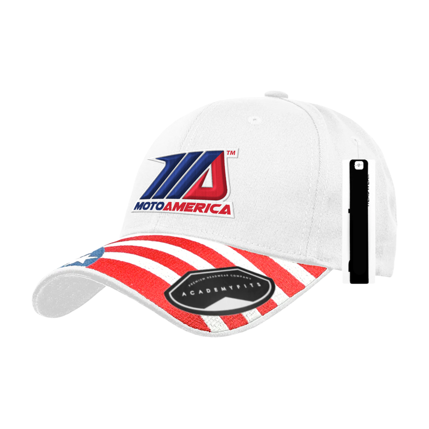USA Track Classic Snapback, White MotoAmerica®