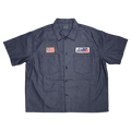 Patched Collard Work Shirt Navy MotoAmerica®