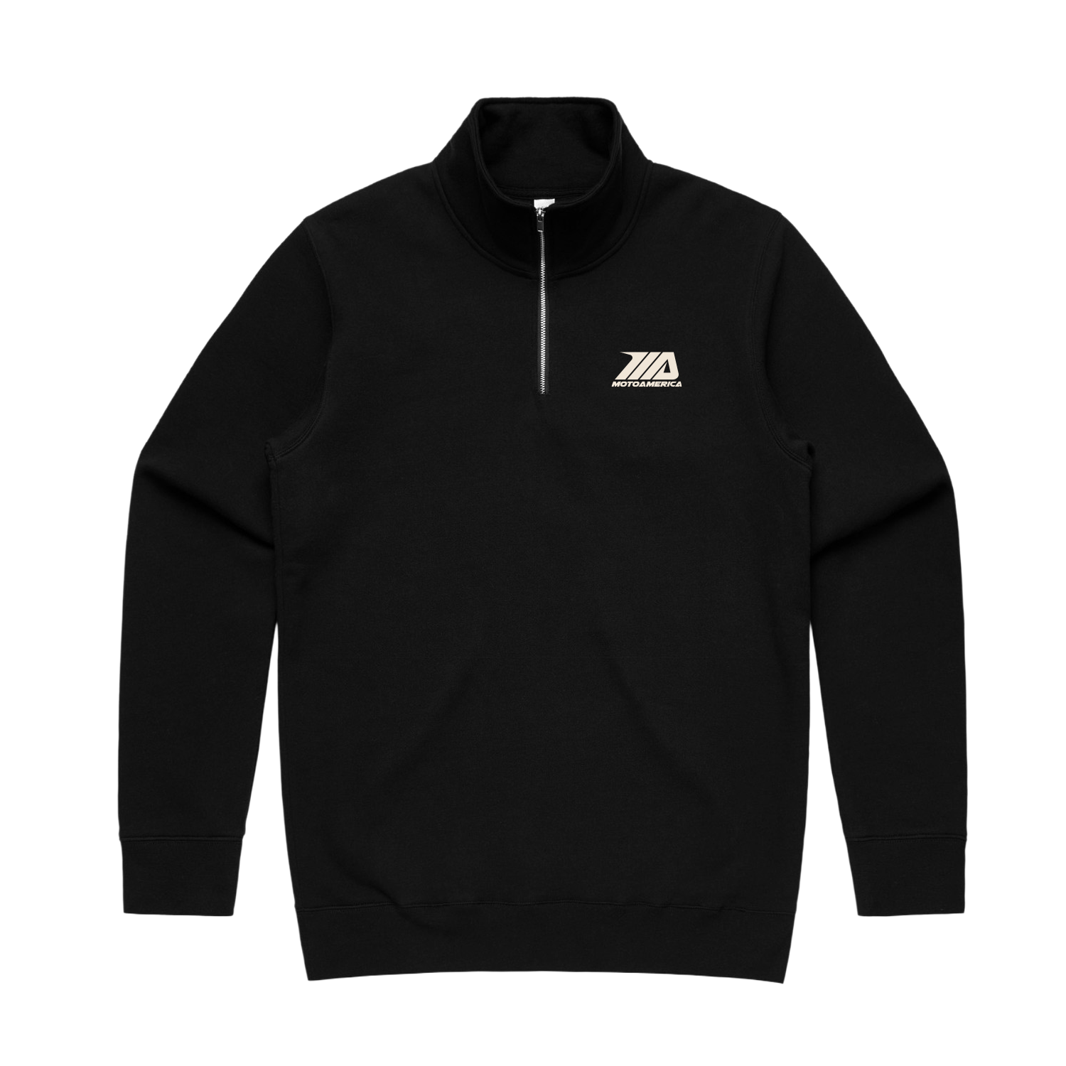 Legacy Half Zip Crewneck Sweater Black, MotoAmerica®