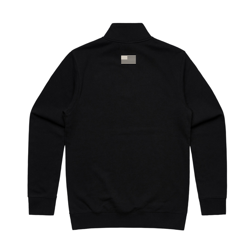 Legacy Half Zip Crewneck Sweater Black, MotoAmerica®