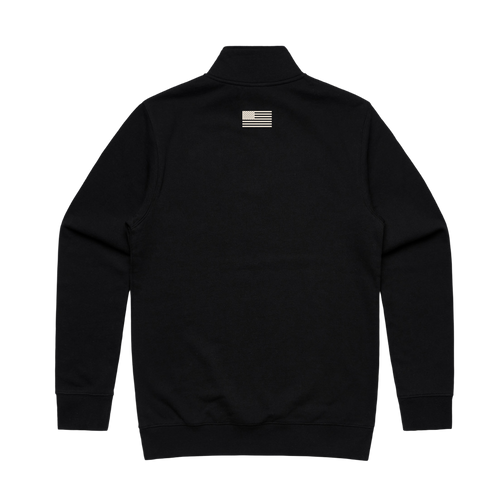 Legacy Half Zip Crewneck Sweater Black, MotoAmerica®