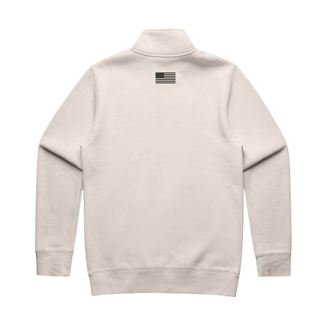 Legacy Half Zip Crewneck Sweater Bone, MotoAmerica®