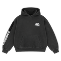 Toned, Heavy Faded Black Hoodie MotoAmerica®