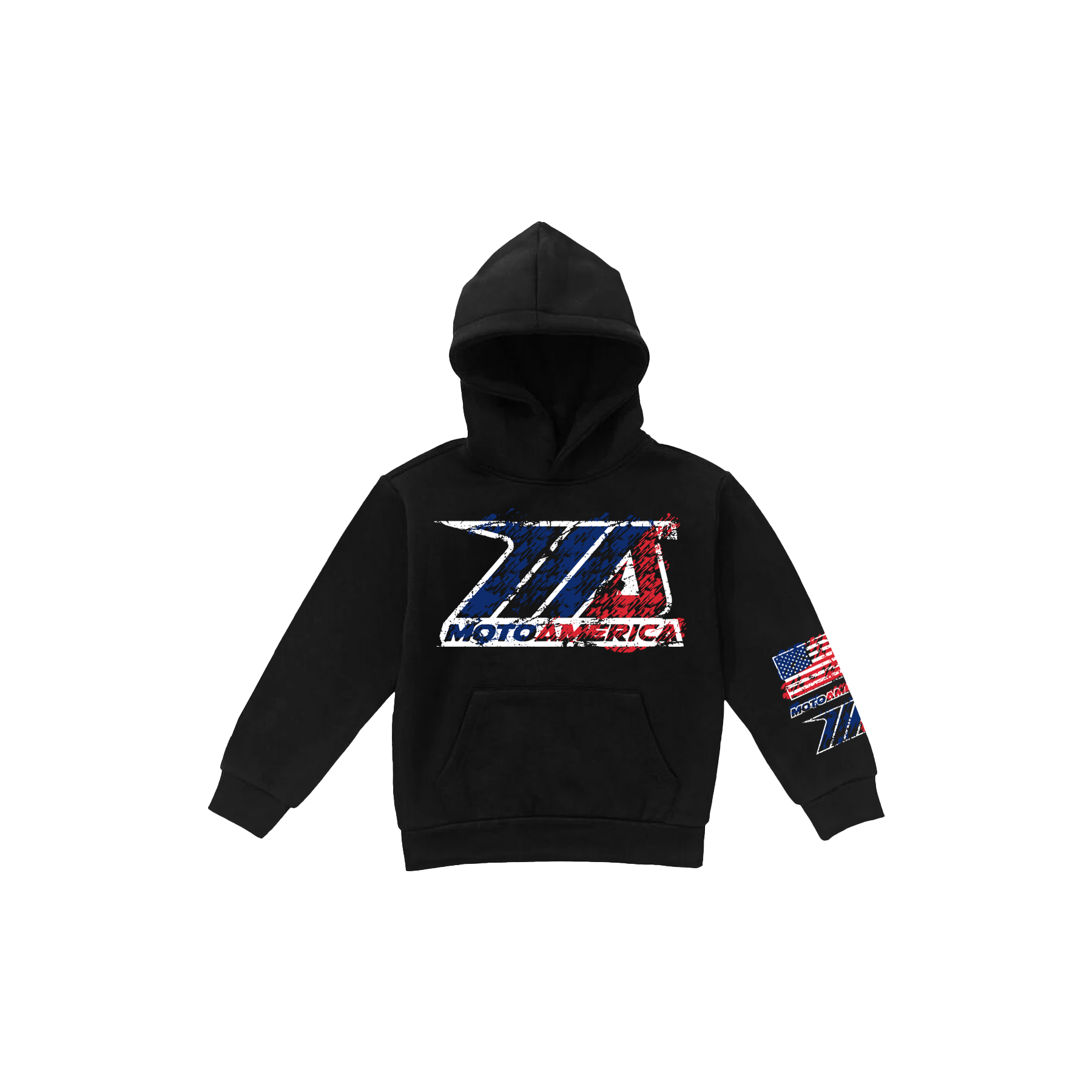 Scribble Youth Black Hoodie, MotoAmerica®