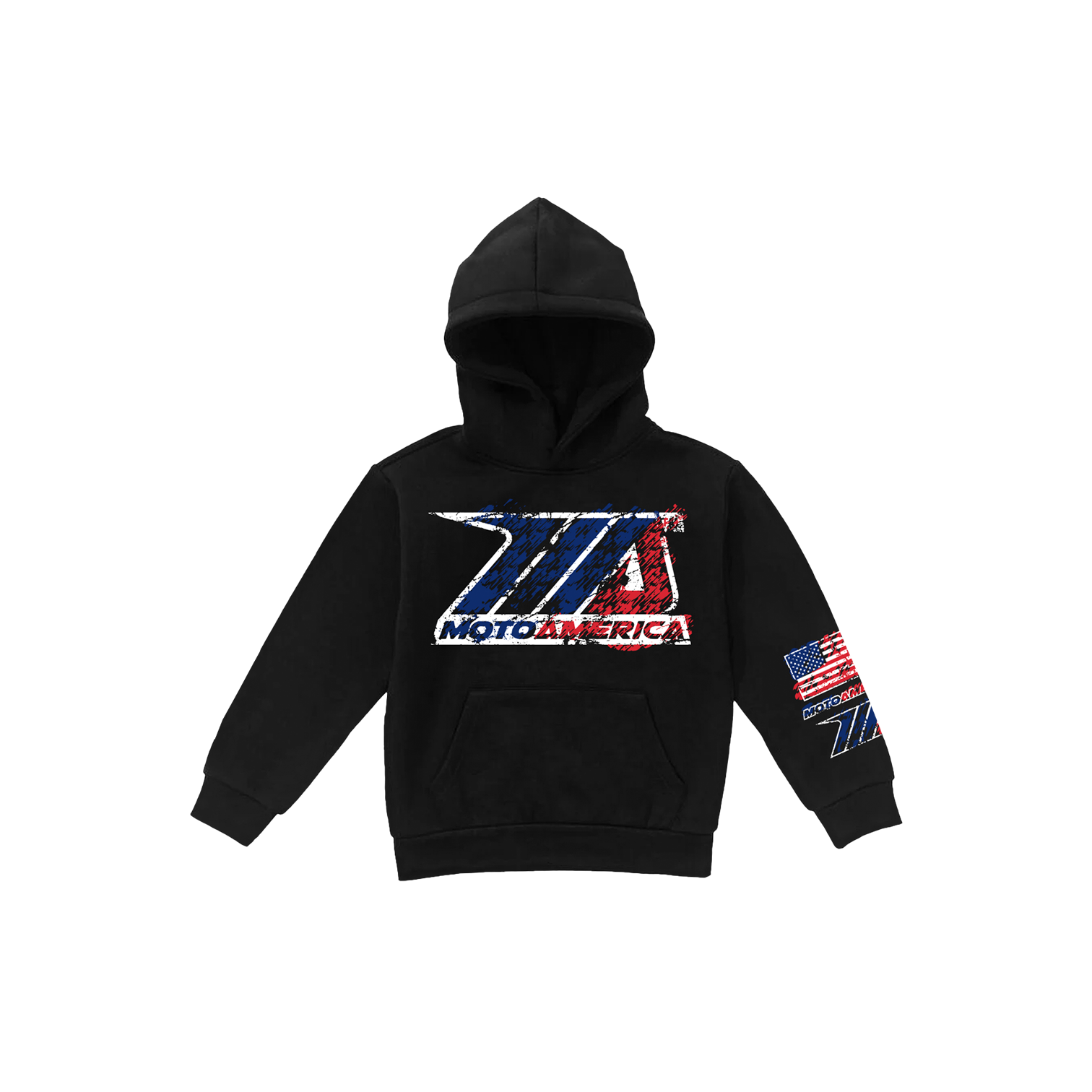 Scribble Youth Black Hoodie, MotoAmerica®