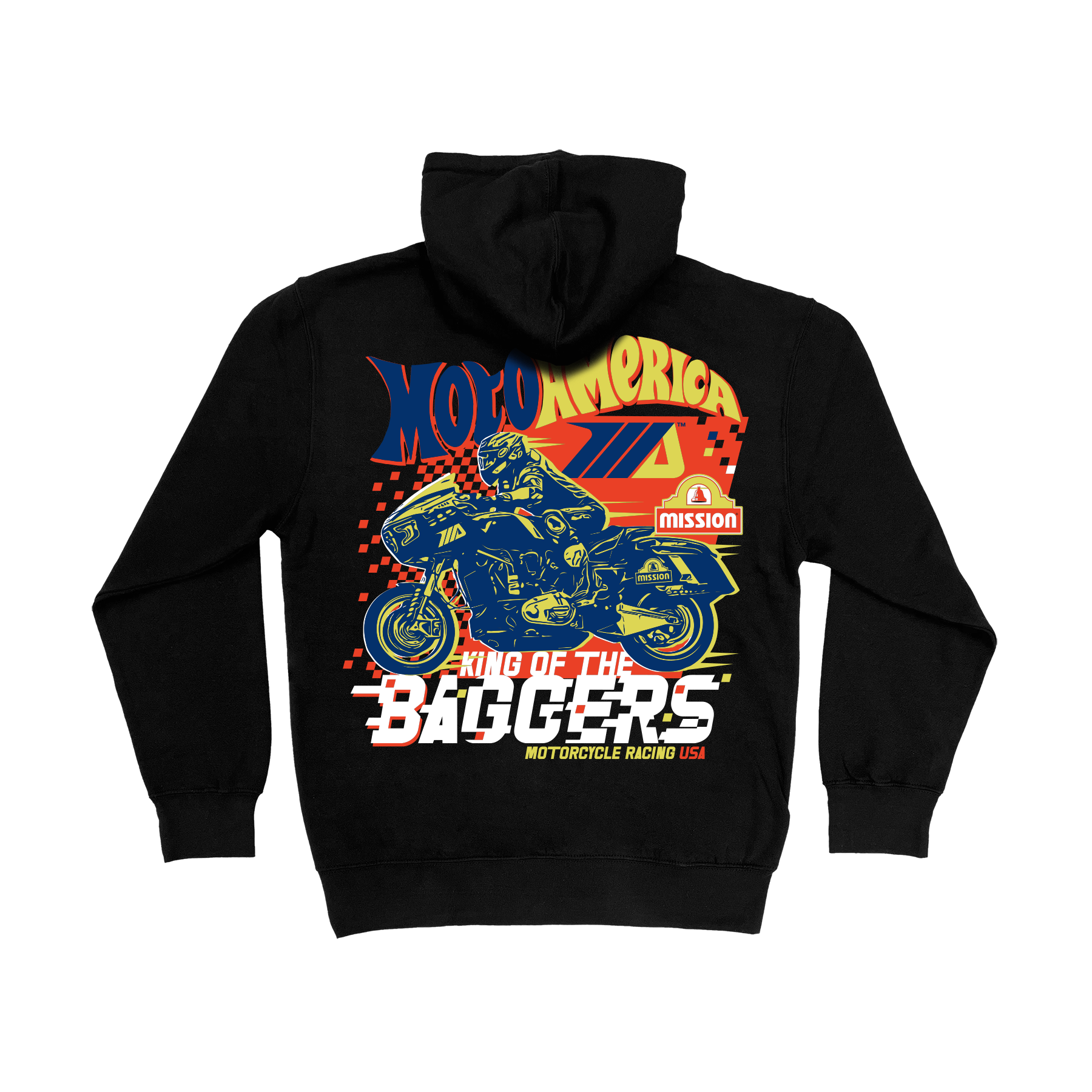 Bagger Pixel Hoodie, Black MotoAmerica®