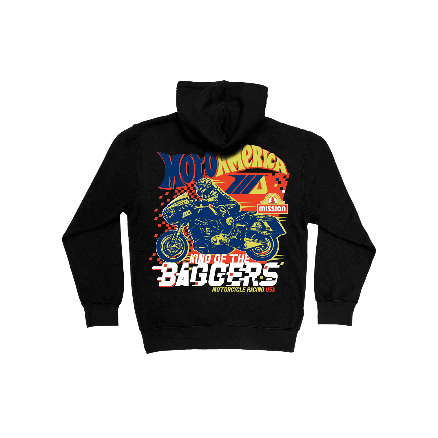 Bagger Pixel Hoodie, Black MotoAmerica®