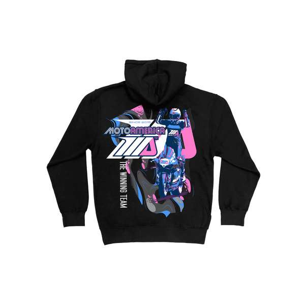 Retro Slick, Black Hoodie MotoAmerica®