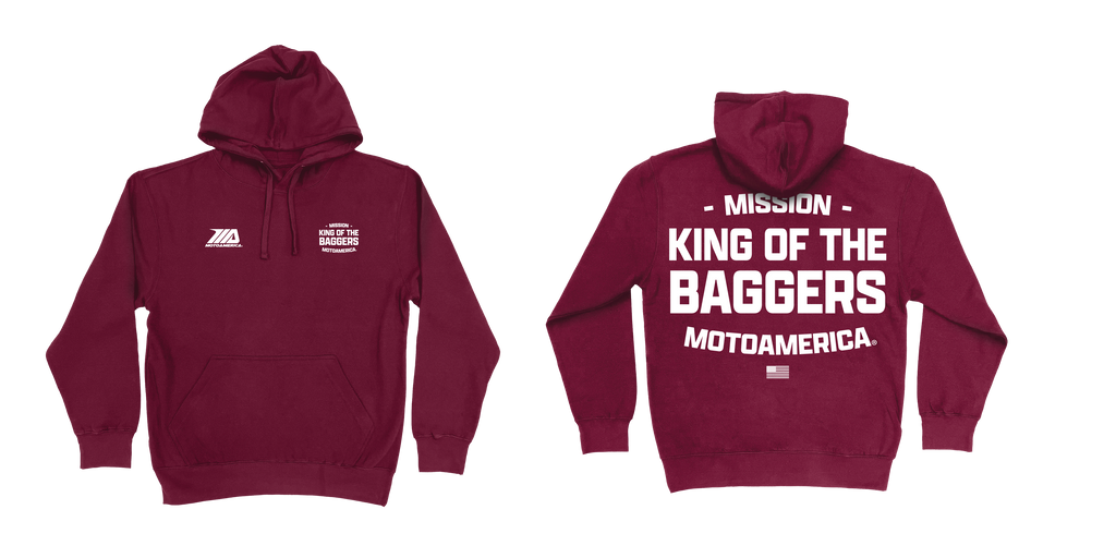 Letter Press MotoAmerica® Burgundy Hoodie