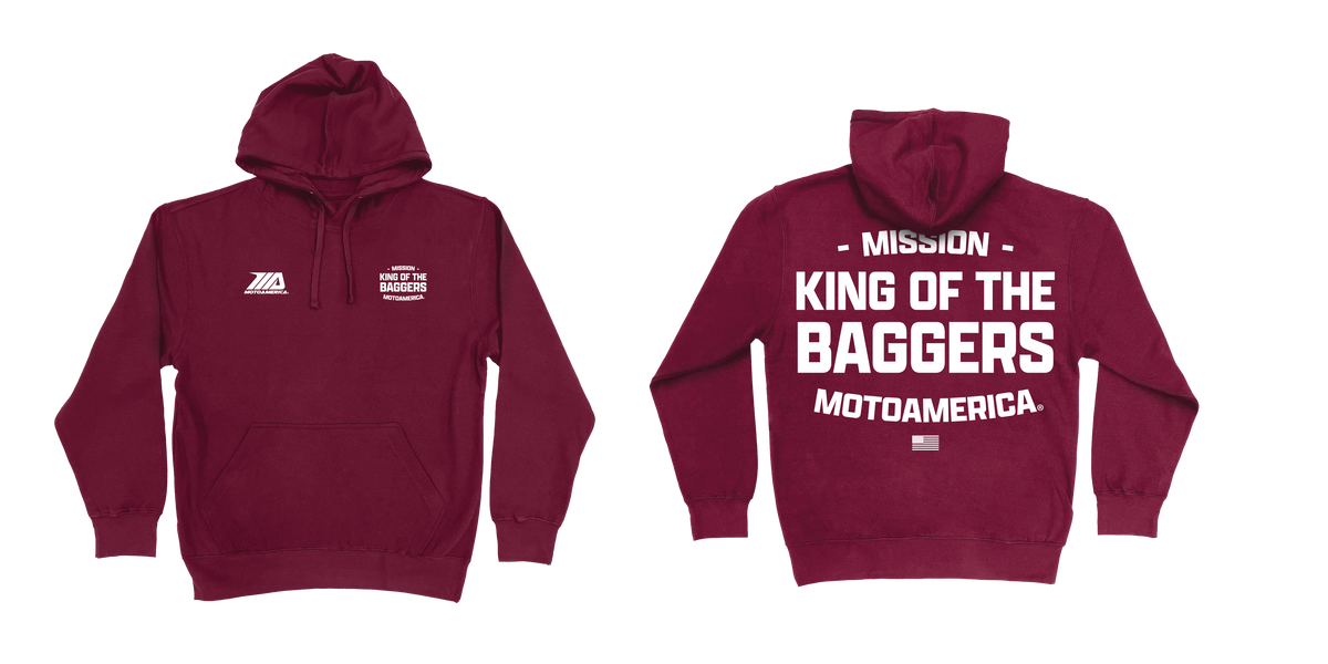 Letter Press MotoAmerica® Burgundy Hoodie