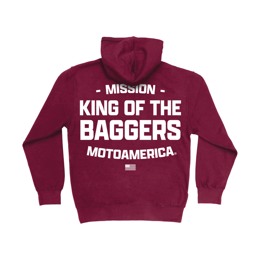 Letter Press MotoAmerica® Burgundy Hoodie