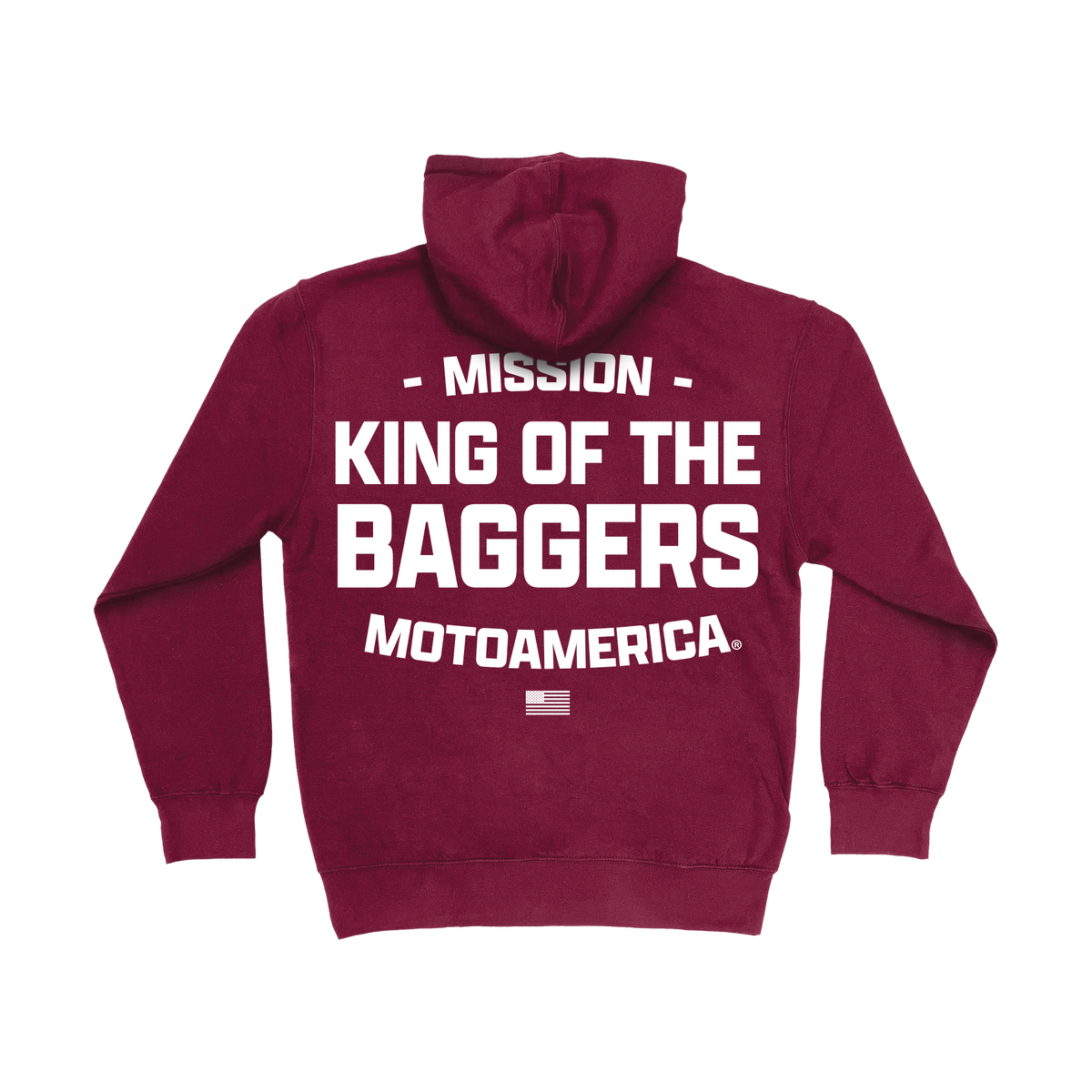 Letter Press MotoAmerica® Burgundy Hoodie