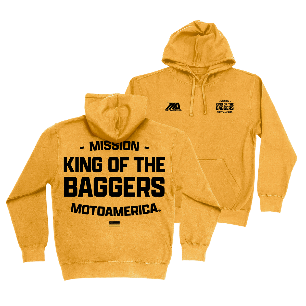 Letter Press MotoAmerica® Mustard Hoodie