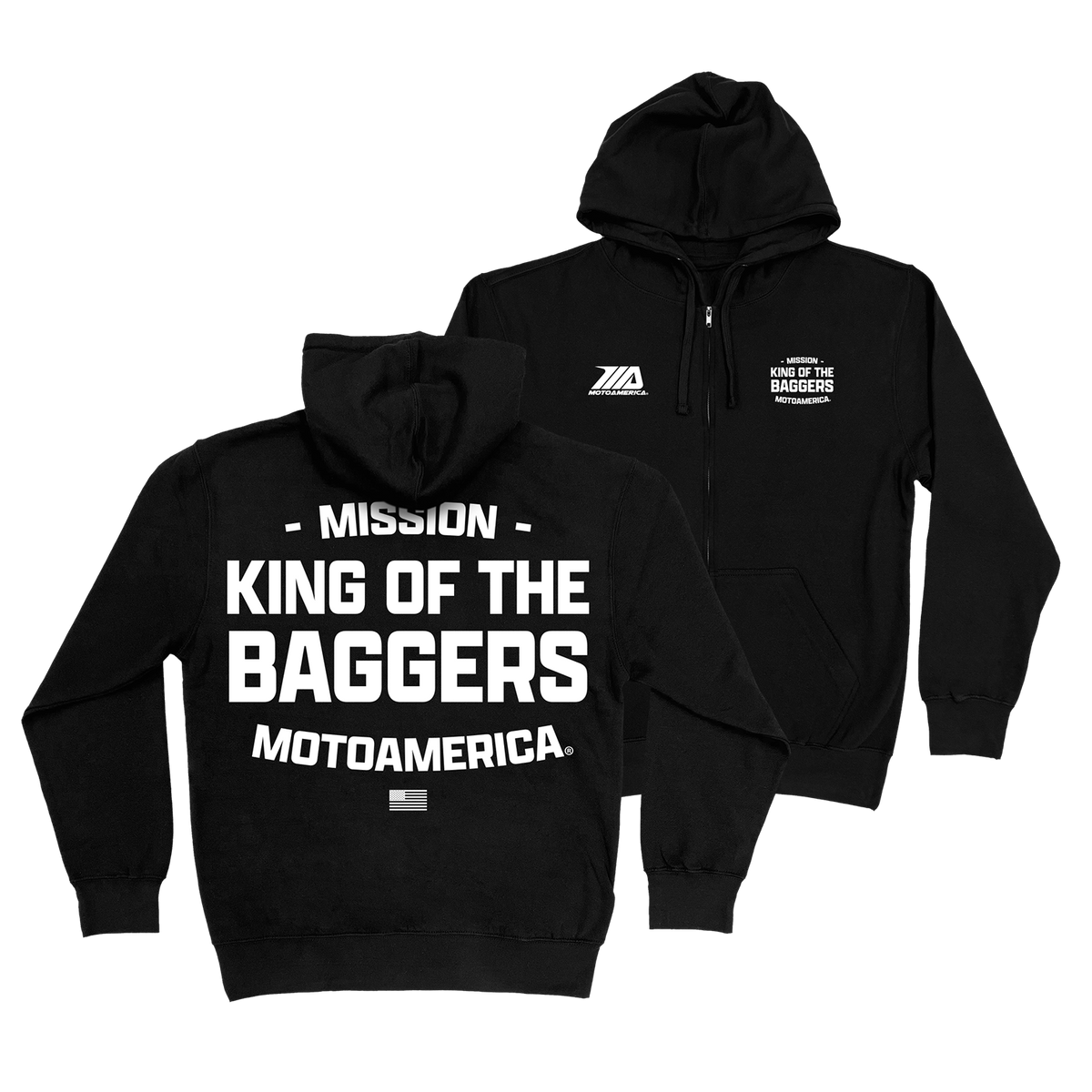 Letter Press MotoAmerica® Black Zip Up