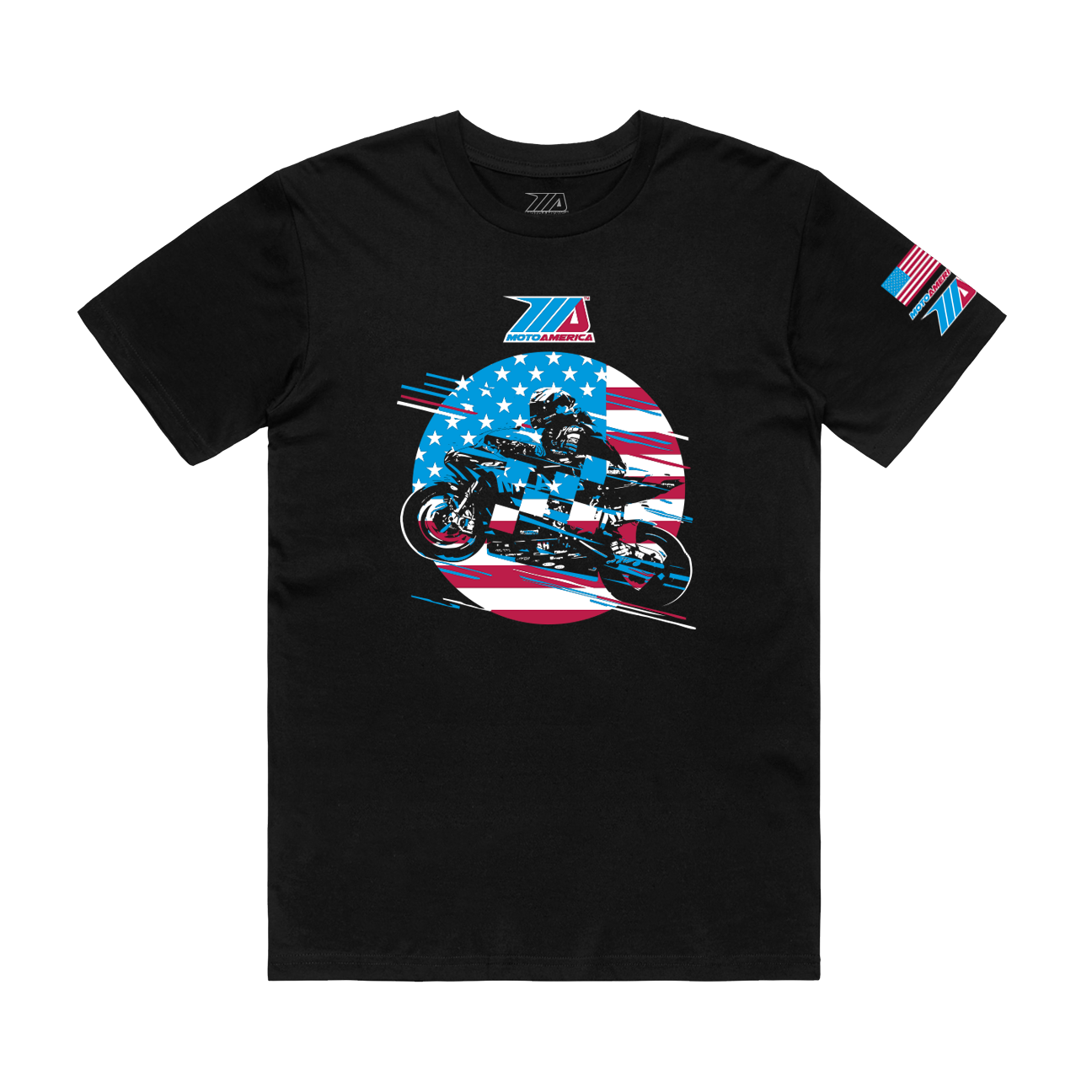 MA Victory Wheelies, Black Tee MotoAmerica®