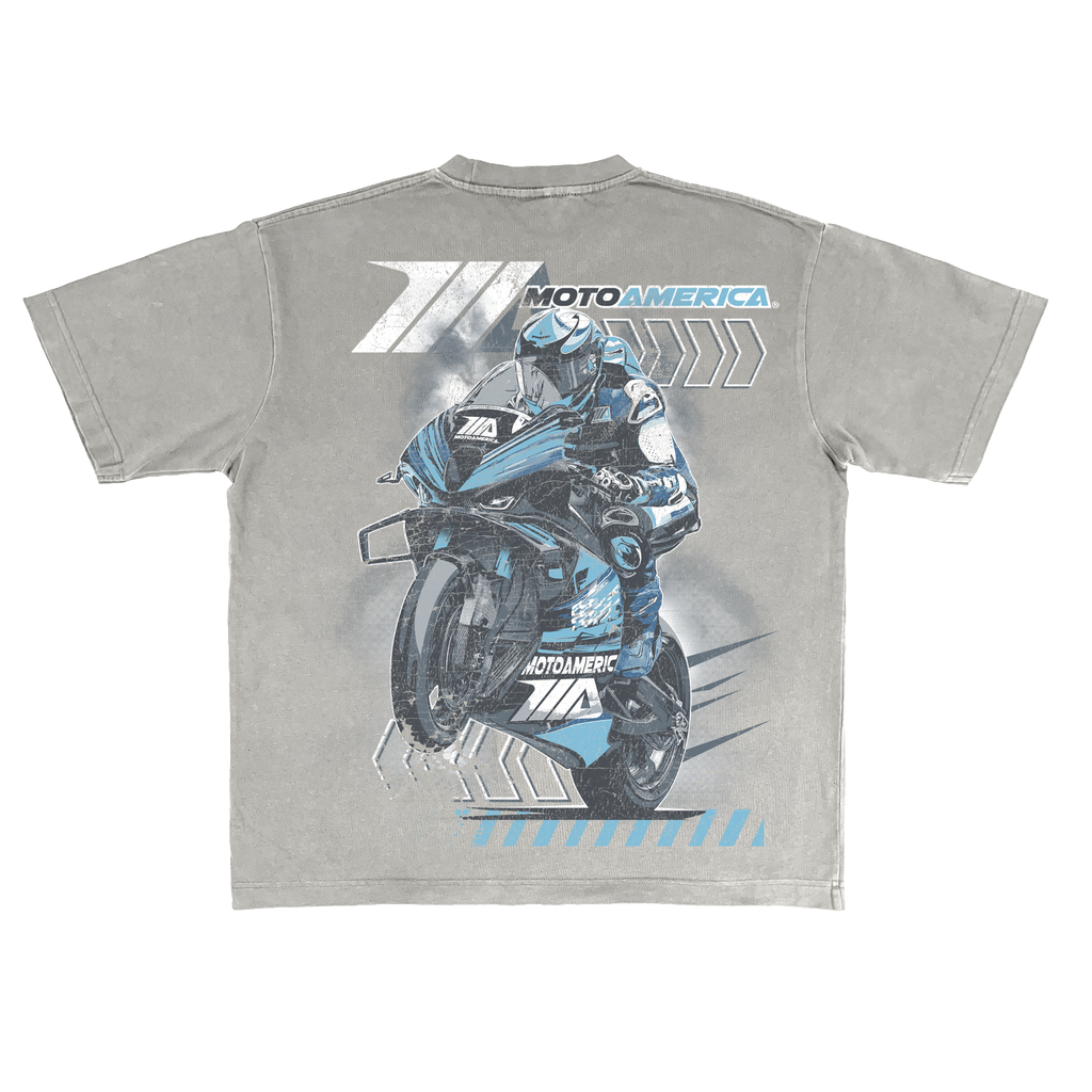 Blue Flame Boxy Heavy Tee MotoAmerica®