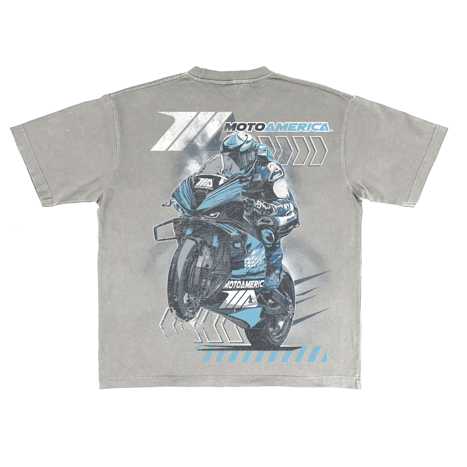Blue Flame Boxy Heavy Tee MotoAmerica®
