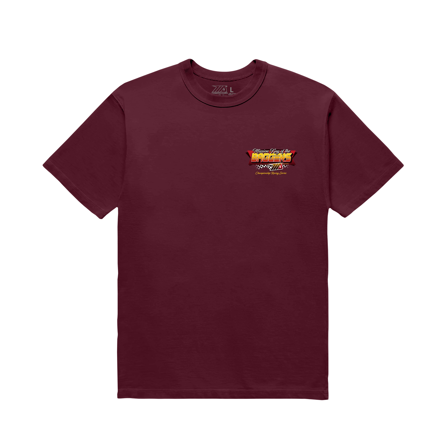 BAGGERS Burgundy Poster Tee, MotoAmerica®