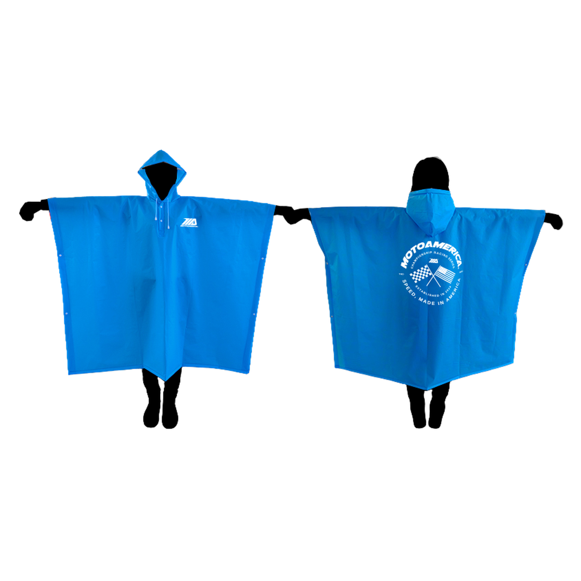 MotoAmerica® Wet Track Poncho Blue