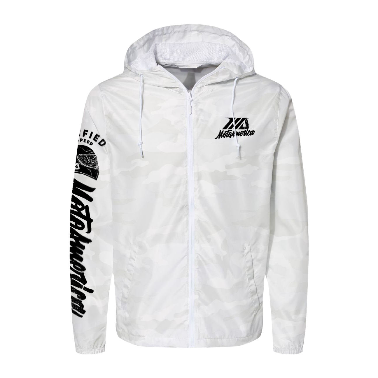 Modified for Speed, White Camo Windbreaker MotoAmerica®