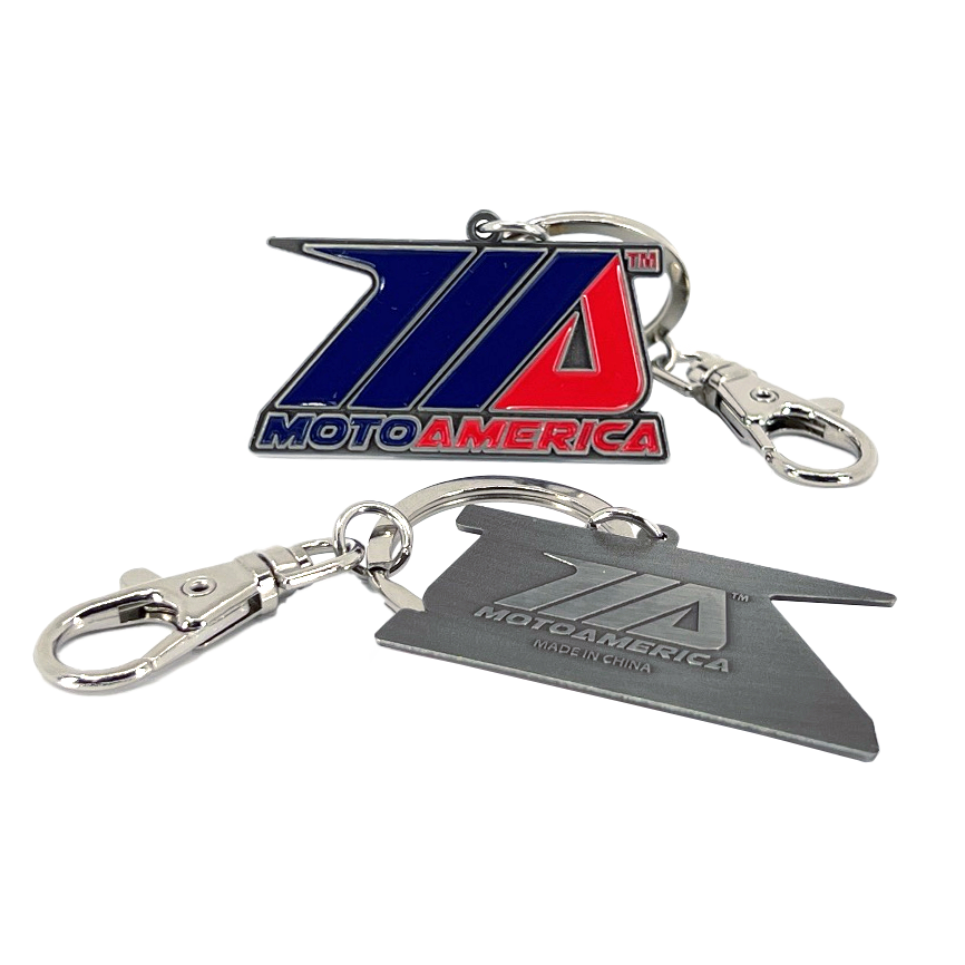 Keychain, Antiqued Silver MotoAmerica®