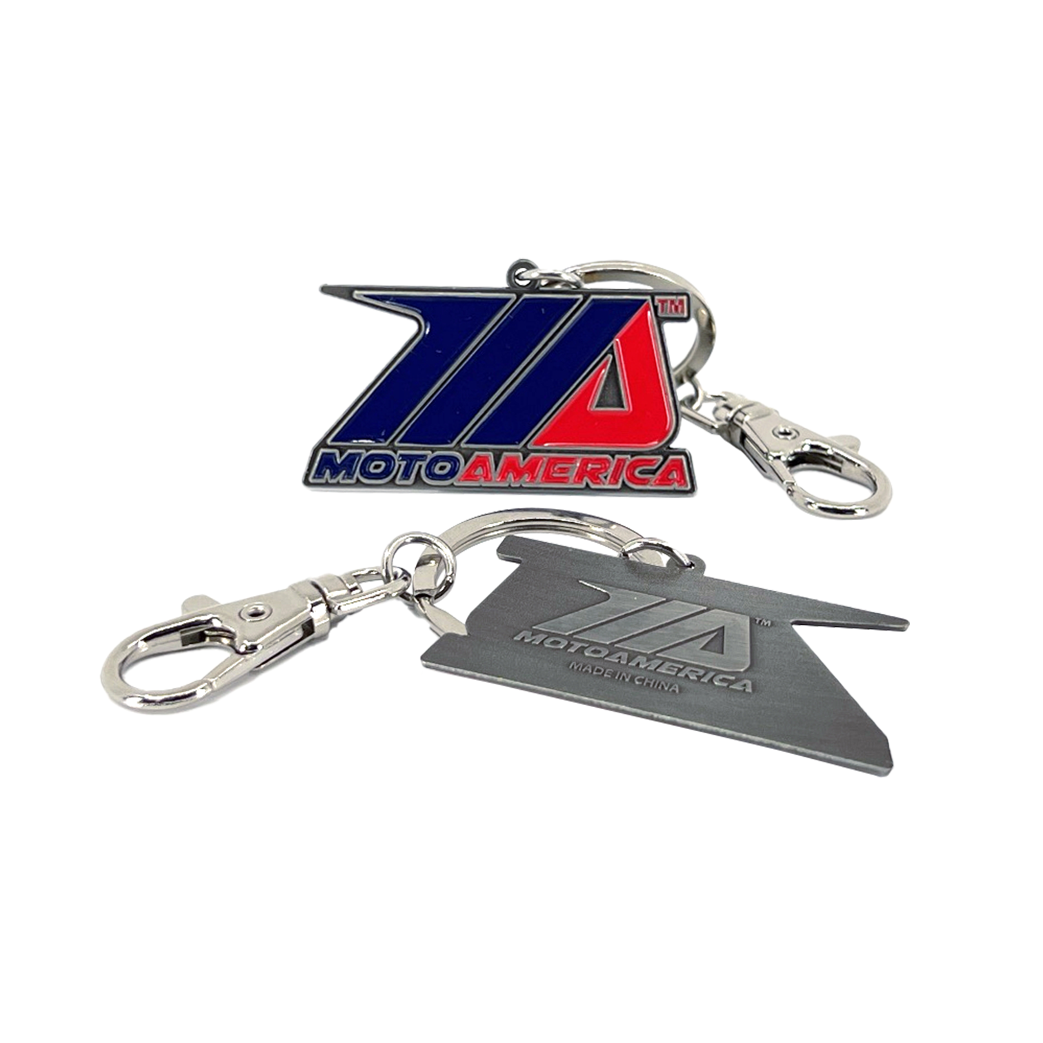 Keychain, Antiqued Silver MotoAmerica®