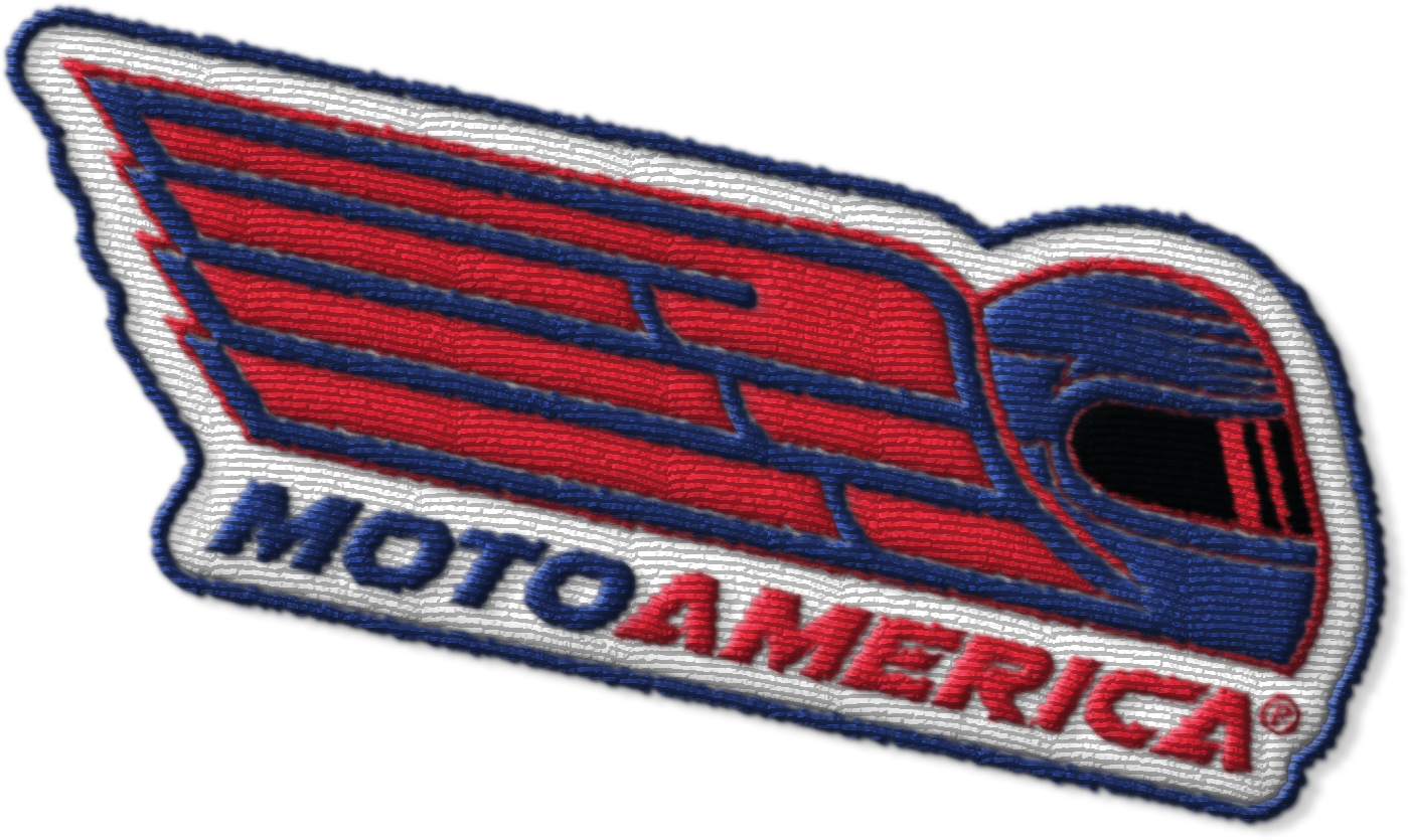 Winged Helmet, Red White and Blue Patch, MotoAmerica®