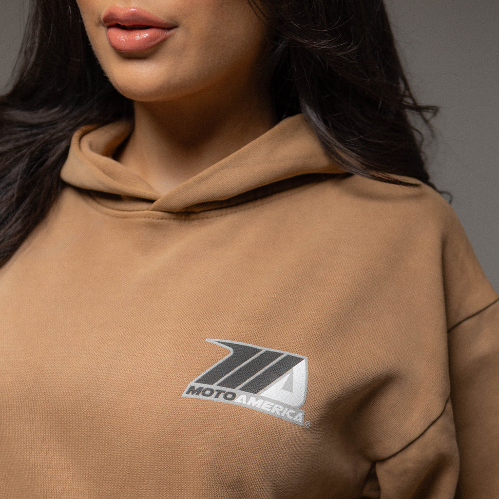 LIVE FREE RIDE HARD Heavy Faded Brown Hoodie MotoAmerica®