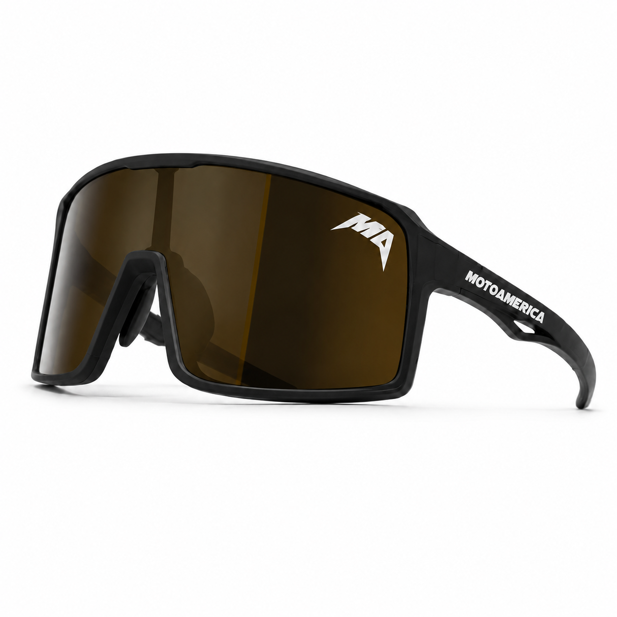 MotoAmerica® Stunt Sunglasses Black and Gold