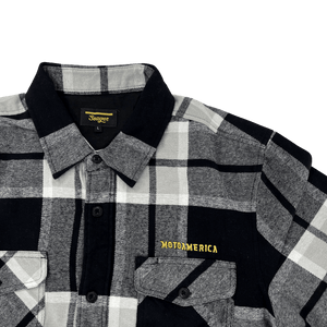 Seager MotoAmerica® Flannel, Black and Grey - Moto America