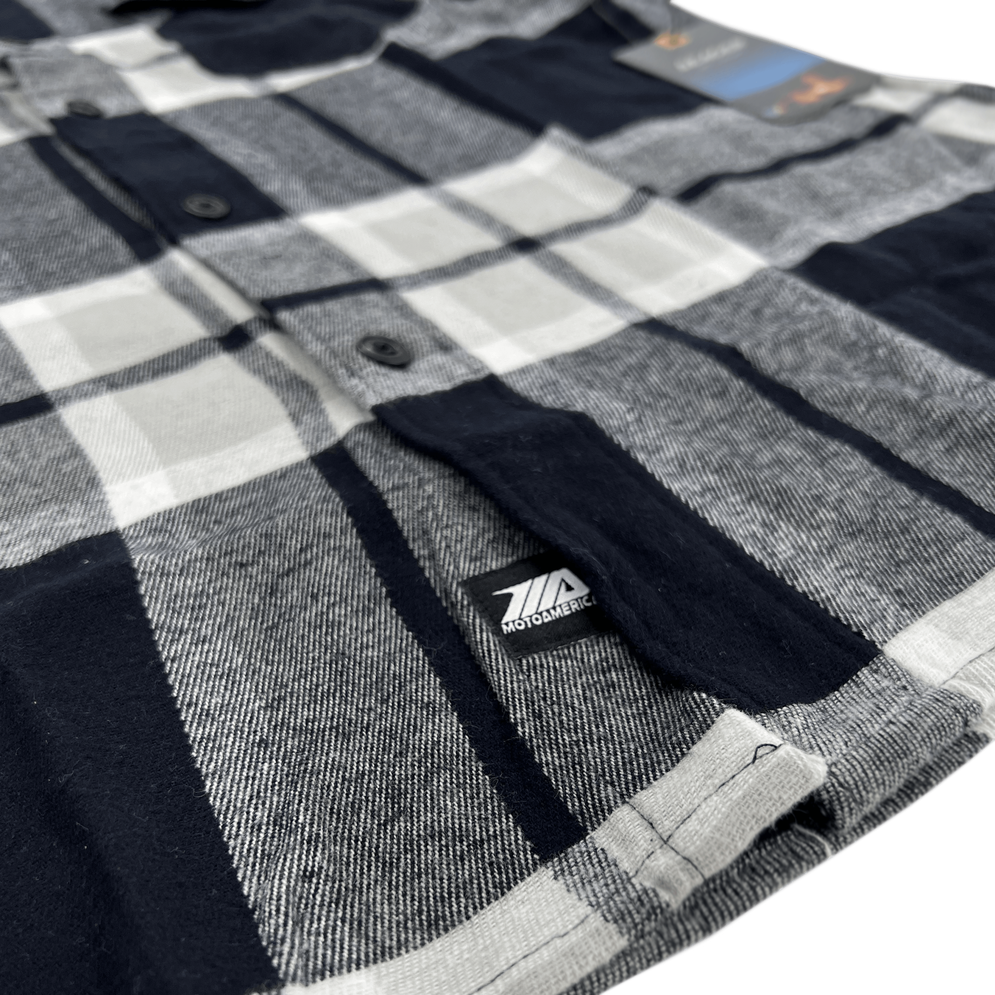 Seager MotoAmerica® Flannel, Black and Grey - Moto America