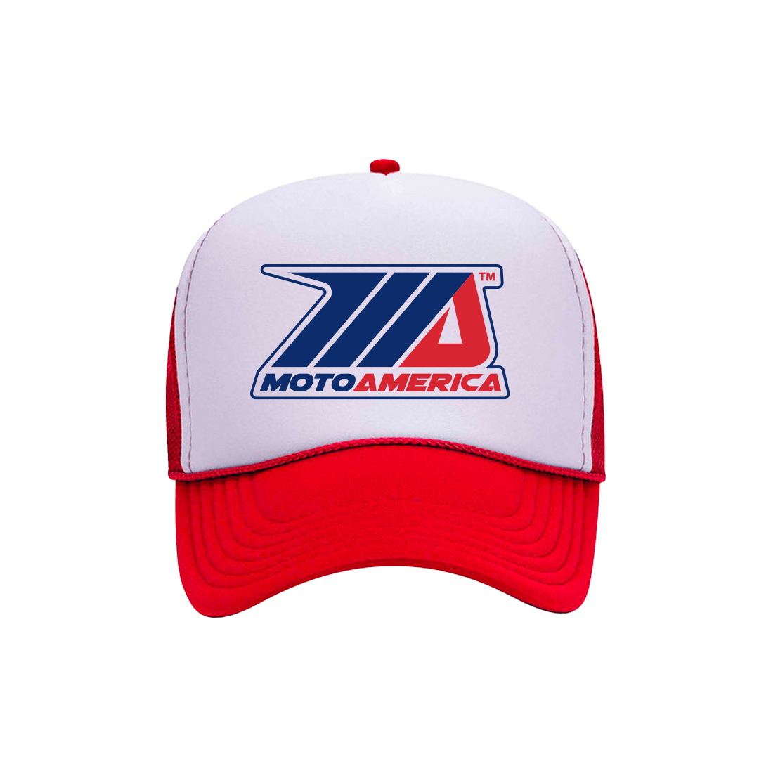 MA the Classic Red and White Foam Trucker MotoAmerica® 2023 - Moto America