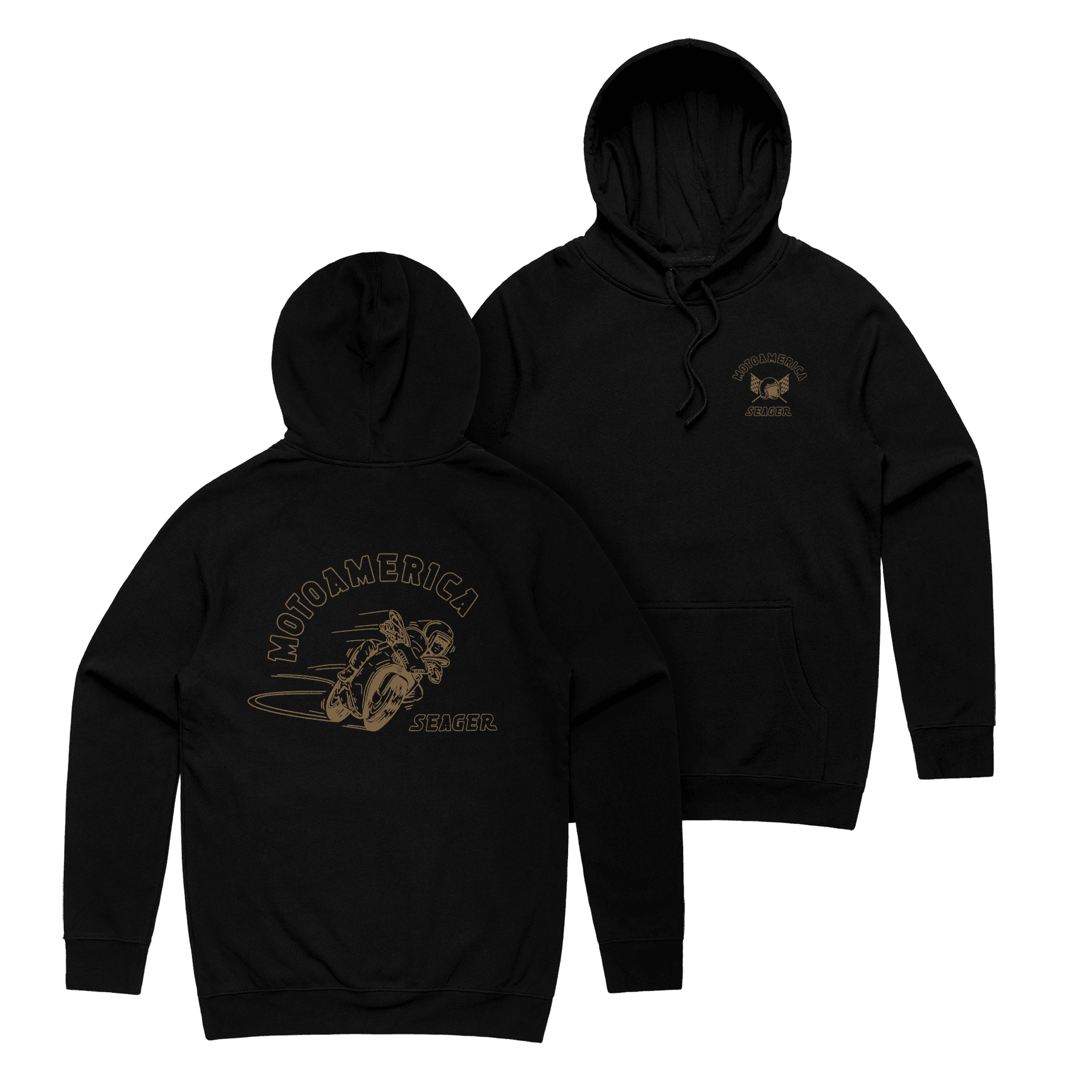 Seager MotoAmerica® Lean Hoodie, Black - Moto America