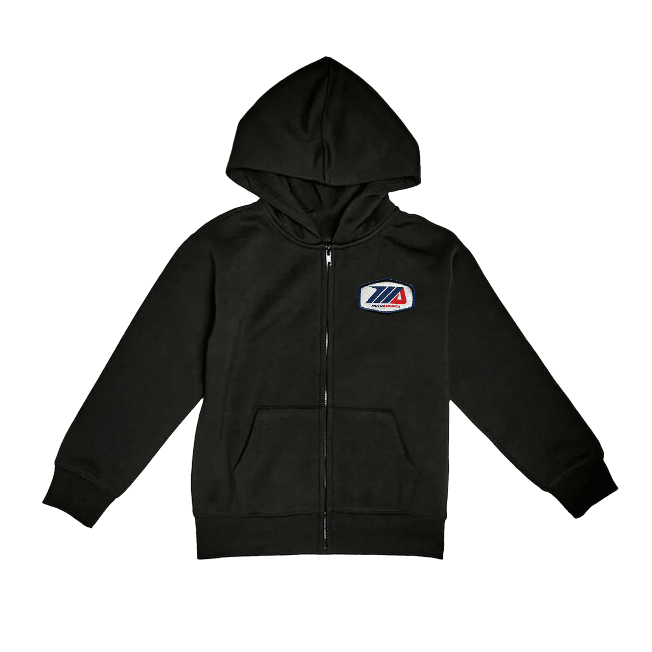 MA Youth Pocket Bike Black Zipper Hoodie, Kid sizes MotoAmerica - Moto America
