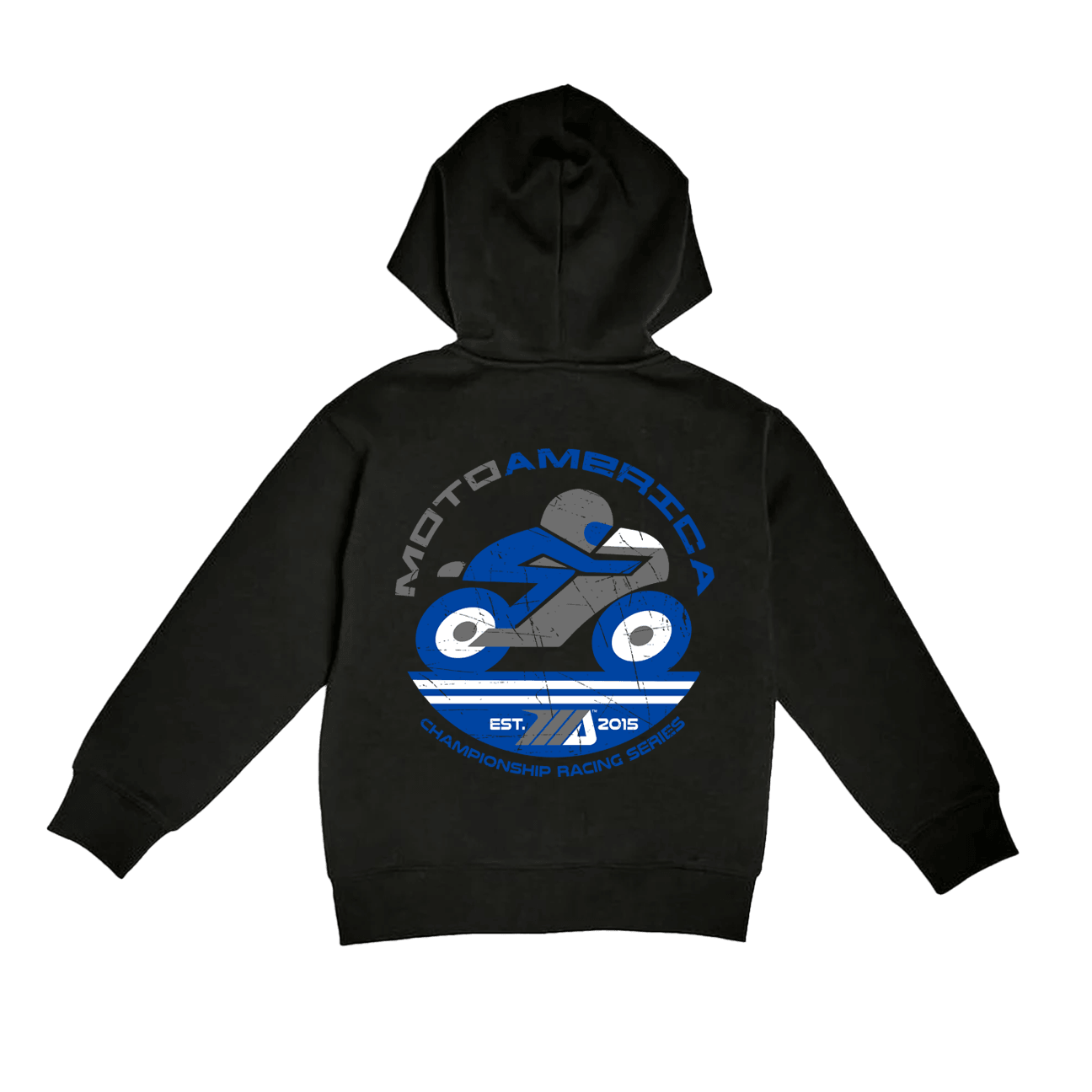 MA Youth Pocket Bike Black Zipper Hoodie, Kid sizes MotoAmerica - Moto America